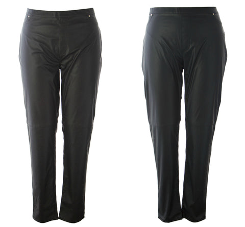 MARINA RINALDI Women's Realta Faux Leather Leggings $370 NWT