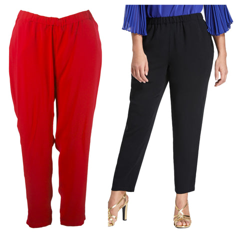 MARINA RINALDI Women's Remoto Elastic Waist Pants $395 NWT