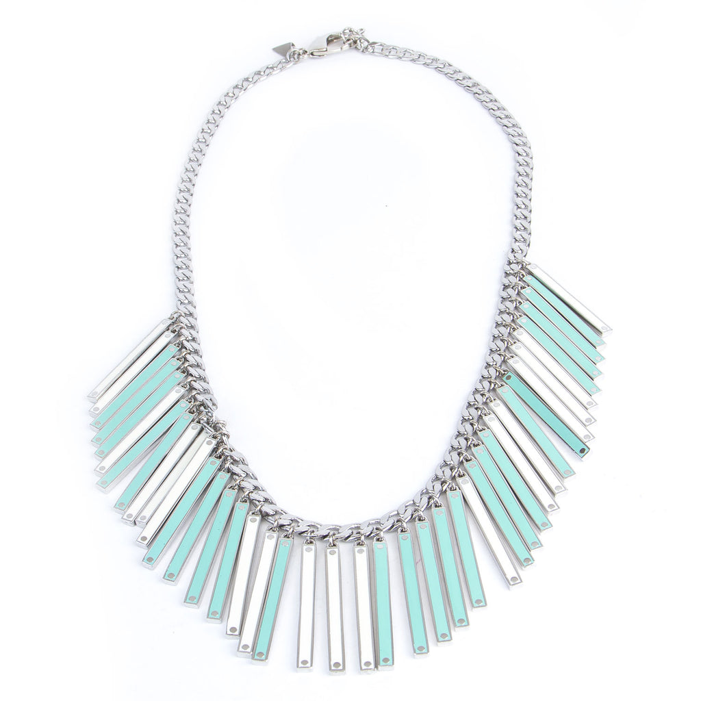 Rebecca Minkoff Mint Multi Runway ID Bib Necklace $168