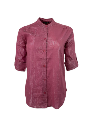 SUZIE KONDI Women's Rose Koubi Metallic Blouse #1004 $195 NWT