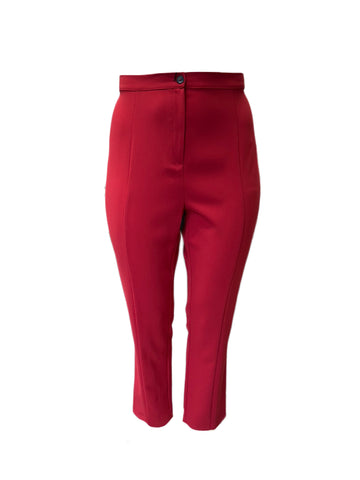 Marina Rinaldi Women's Red Radici Straight Leg Pants NWT
