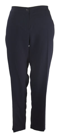 MARINA RINALDI Women's Navy Rapa Classic Trousers $290 NWT