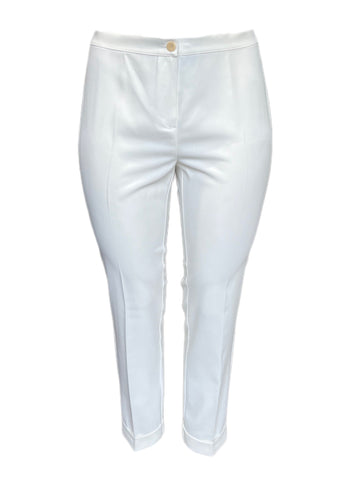 Marina Rinaldi Women's White Rapper Skinny Pants NWT