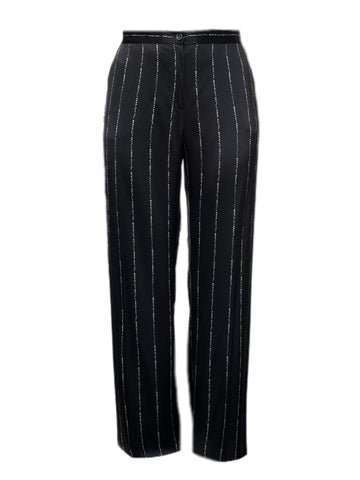 Marina Rinaldi Women's Black Raul Viscose Straight Pants NWT