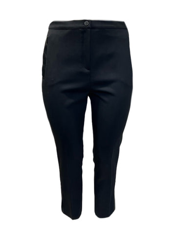 Marina Rinaldi Women's Black Riccione Straight Leg Pants NWT