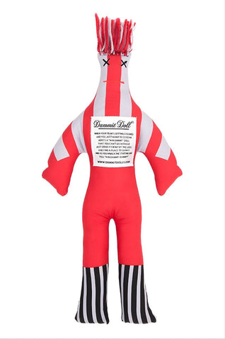 DAMMIT! DOLLS Stress Relief Squishy Classic The Red Zone Win It Gag Gift 12" NWT