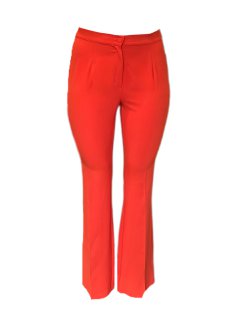 Marina Rinaldi Women's Orange Respiro Straight Leg Pants NWT
