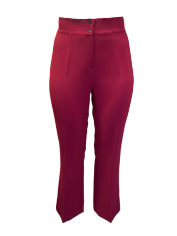 Marina Rinaldi Women's Red Riccioli Straight Leg Pants NWT