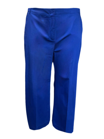 Marina Rinaldi Women's Blue Rima Mid Rise Straight Pants NWT