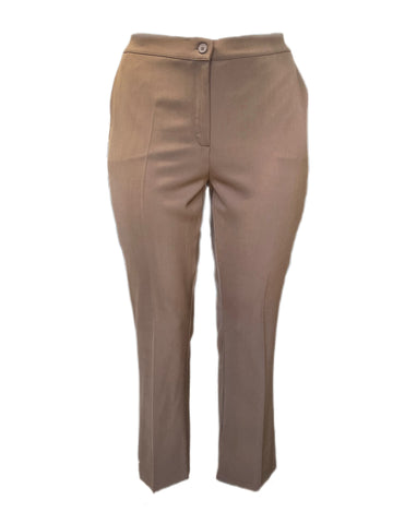 Marina Rinaldi Women's Brown Robin Straight Pants Size 16W/25 NWT