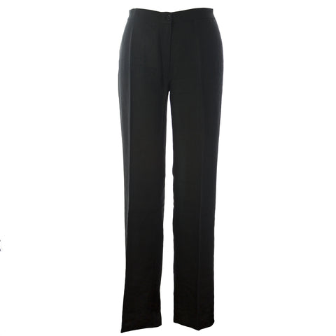 MARINA RINALDI Women's Black Romina Casual Flax Pants $240 NWT