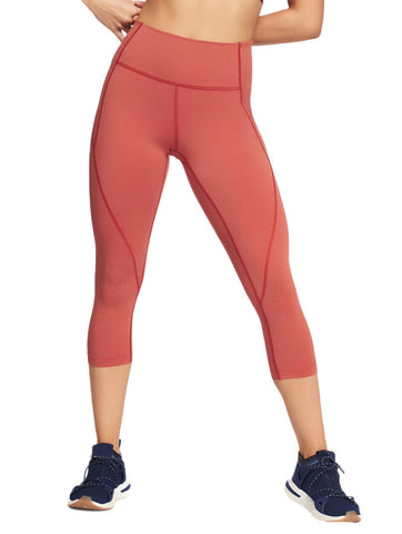 LNDR Women's Rust Marl Summer Ultra Form 5/8 Leggings #AL824 NWT