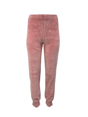 SUZI KONDI Women's Salmon Slim Velour Track Pants #3009 $195 NWT