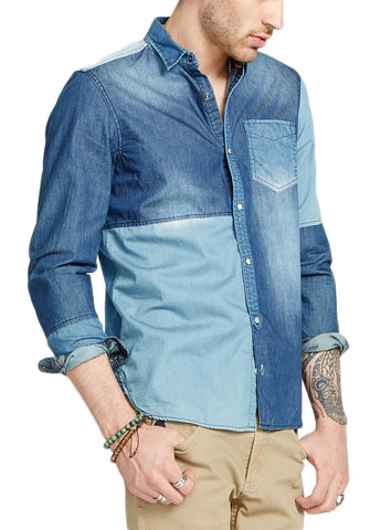 Buffalo David Bitton Men's Indigo Sarkade Button-up Shirt BM19475 $79 NEW