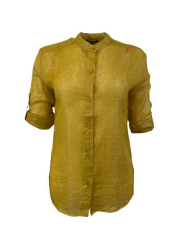 SUZIE KONDI Women's Sun Koubi Metallic Blouse #1004 $195 NWT