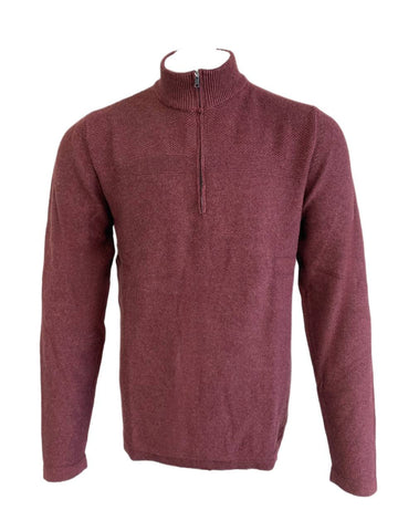Flag & Anthem Men's Maroon 1/4 Zip Pullover Sweater NWT