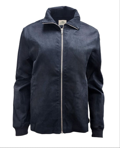 HoodLamb Women's Black Side Zip Collared Natural Hemp Jacket 420 NWT