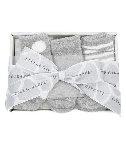 LITTLE GIRAFFE Baby's Grey 6 Pairs Soft Dolce Lollipop Socks 0-12 month NWB