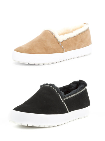 REBECCA MINKOFF Women's Sofia Black Suede Slip-On Sneakers $175 NIB