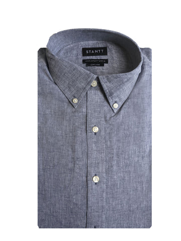STANTT Blue Chambray Casual Button Up Shirt Cortland Fit 15-30 NWT