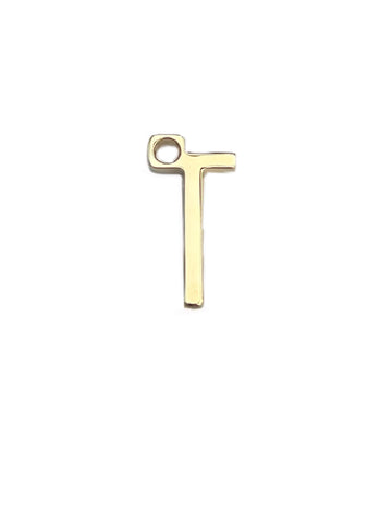 Max Mara Women's Gold Letter Alphabet T Pendant Charm NWT