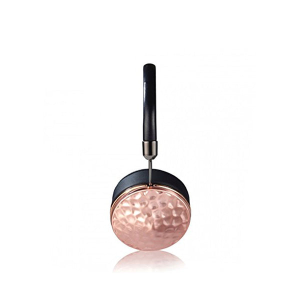Frends Taylor Black Leather Over-the-Ear Headphones Bundle - Hammered Rose Gold