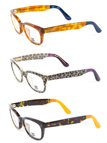 Tom's Lyndi Rectangular Eyeglass Frames 49mm $149.95 NEW