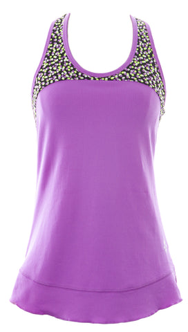 JOFIT Women's Mulberry Criss Cross Tank W/Shelf Bra TT102-MLB Sz Small $70 NEW