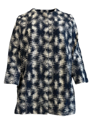 Marina Rinaldi Women's Navy Tattica Cotton Blended Jacket NWT