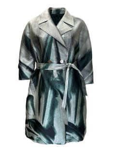 Marina Rinaldi Women's Green Timer Button Closure Coat Size 18W/27 NWT