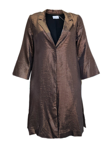 Marina Rinaldi Women's Brown Timone Button Closure Jacket NWT