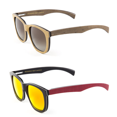 Gold & Wood Men's Toliman Square Sunglasses 55mm $830 NEW