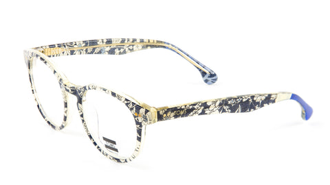 Tom's Country Houla/Pop Blue Round Wesley Eyeglass Frames 50mm $149.95 NEW