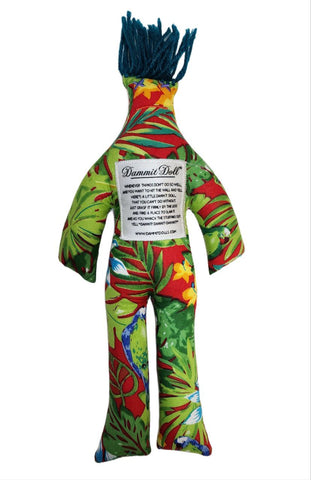 DAMMIT! DOLLS Green Stress Relief Squishy Classic Tropical Doll Gift 12" NWT