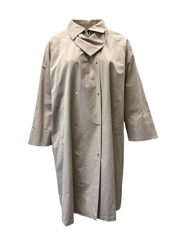 Marina Rinaldi Women's Beige Tulipano Button Closure Raincoat NWT