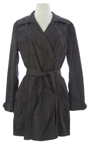 ADD Women's Bitter Chocolate Belted Tunic Polyamide Jacket UAW006 $250 NEW
