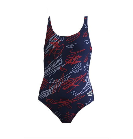 ARENA Women's Blue Patriot Pro Back One Piece Swimsuit #2A62870 28 NWT