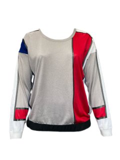 Marina Rinaldi Women's Blue Utile Knitted Long Sleeves Sweater Size XL NWT