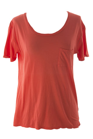 VELVET by Graham & Spencer Women's Bonfire Front Single Pocket Tee $78 NEW