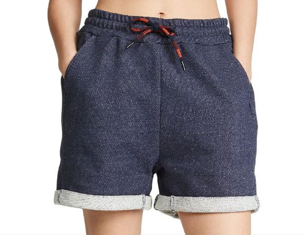 LNDR Women's Navy Brisk Track High Rise Short #JS790 NWT