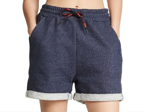 LNDR Women's Navy Brisk Track High Rise Short #JS790 NWT