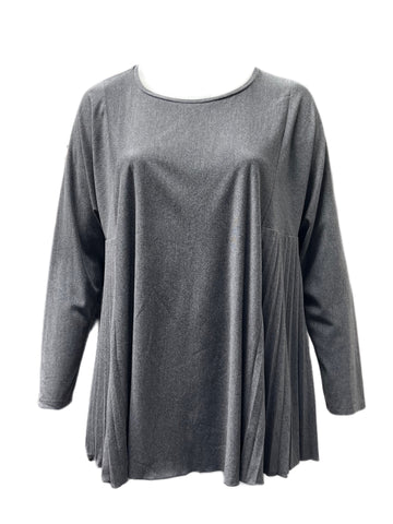 Marina Rinaldi Women's Grey Valenza Jersey Top NWT