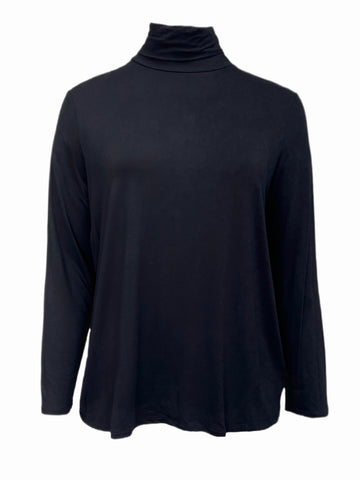 Marina Rinaldi Women's Nero Valter Long Sleeve Jersey T Shirt NWT