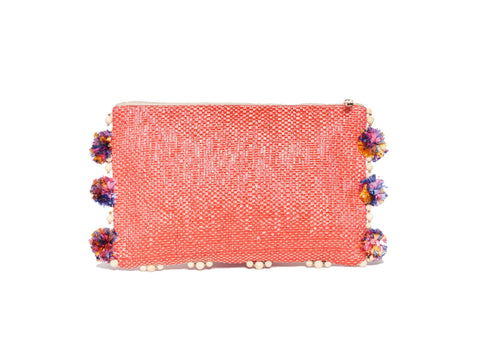 Roberta Roller Rabbit Women's Vasso Pom Pom Clutch One Size Coral