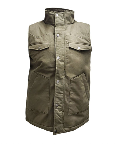 HoodLamb Men's Olive Green Hemp Organic Cotton Vest 420 Small NWT