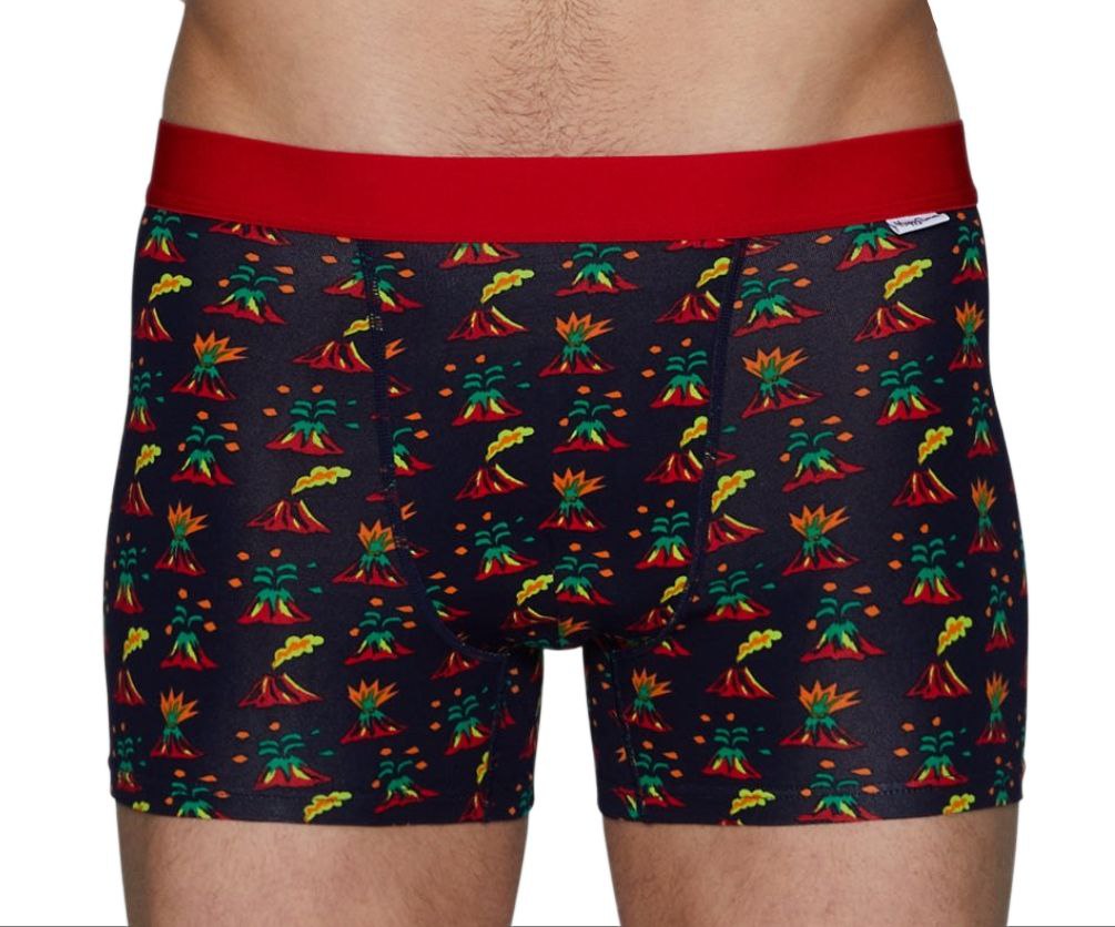 HAPPY SOCKS Men's Navy Volcano Cotton Breathable Soft Trunk NWT