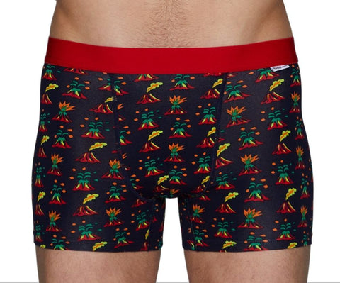 HAPPY SOCKS Men's Navy Volcano Cotton Breathable Soft Trunk NWT