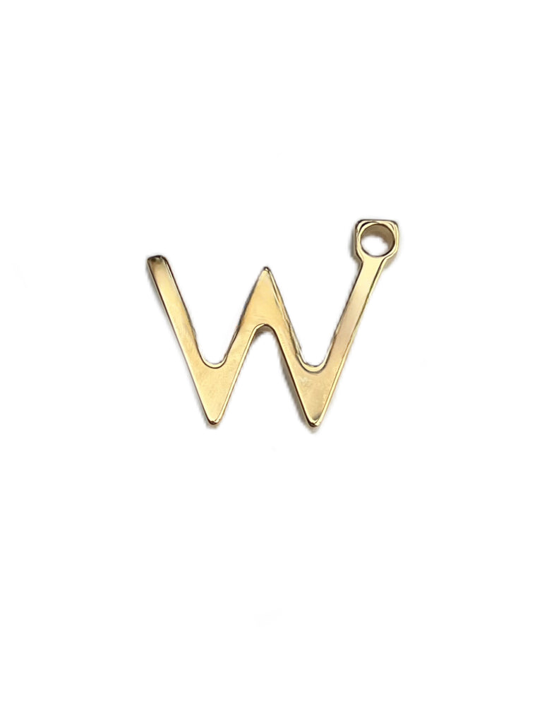 Max Mara Women's Gold Letter Alphabet W Pendant Charm NWT