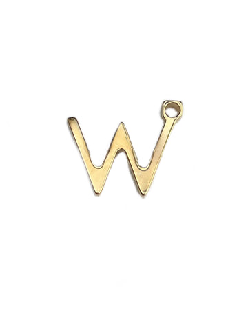 Max Mara Women's Gold Letter Alphabet W Pendant Charm NWT