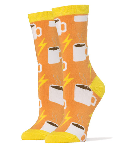 OOOH YEAH! Women's Novelty Crew Socks, Coffee Power